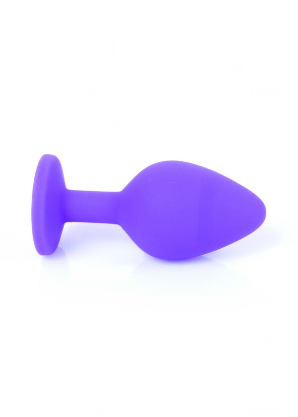 Plug Jewellery Purple Silicon PLUG Medium  Red Diamond - obrazek 5
