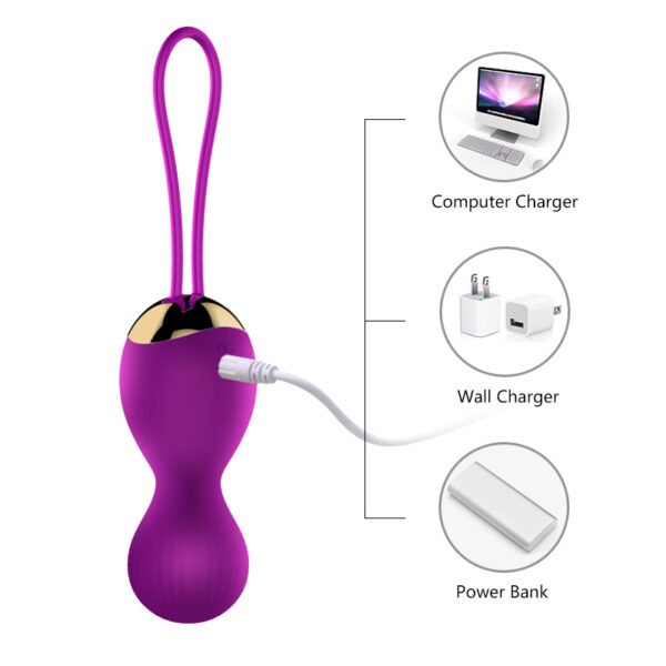 Kulki Vibrating Silicone Kegel Balls USB 7 Function - obrazek 5