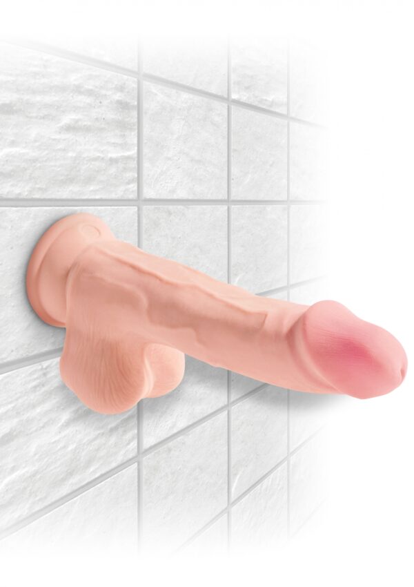 3D Cock with Balls 7.5 inch Light skin tone - obrazek 5
