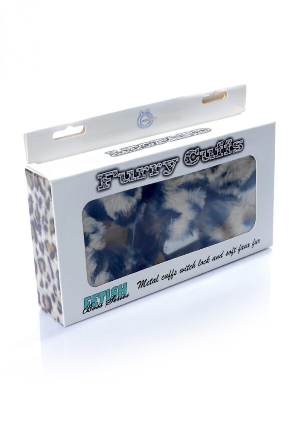 Kajdanki Fetish B   Series  Furry Cuffs Leopard - obrazek 5