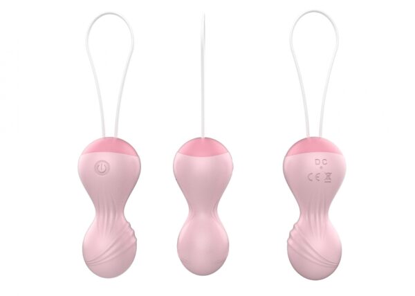 Kulki Vibrating Silicone Kegel Balls USB 10 Function / Remote control  Flesh - obrazek 5