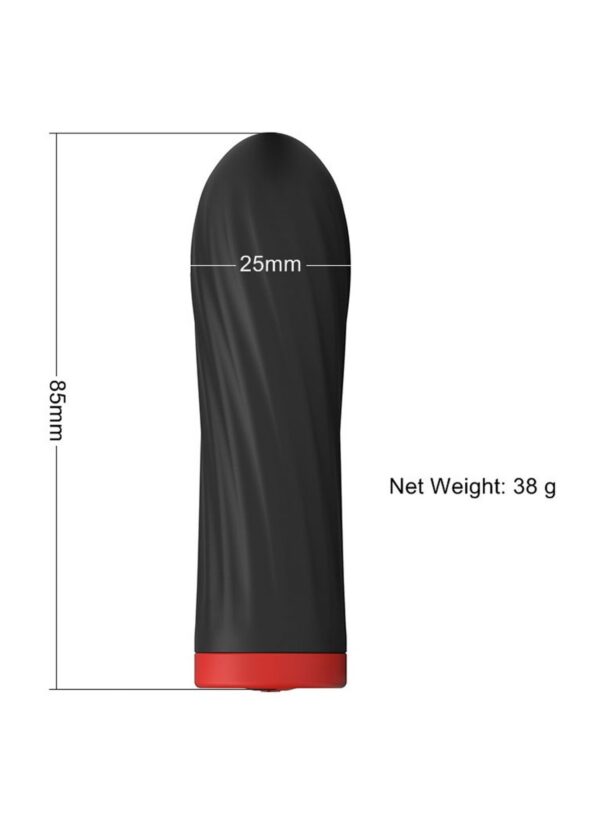Stymulator Rechargeable Silicone Touch Vibrator USB 10 Functions   Black - obrazek 5