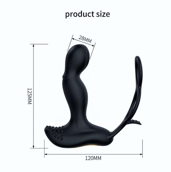 Wibrator Silicone Massager 7 Function and Heating Function, Black - obrazek 5