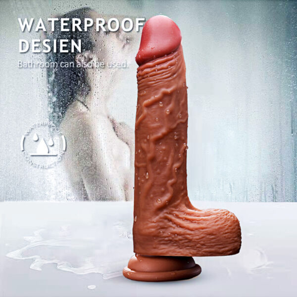 Wibrator Silicone, Vibration 10, Rotate, Telescopic, Heating, 21cm - obrazek 5