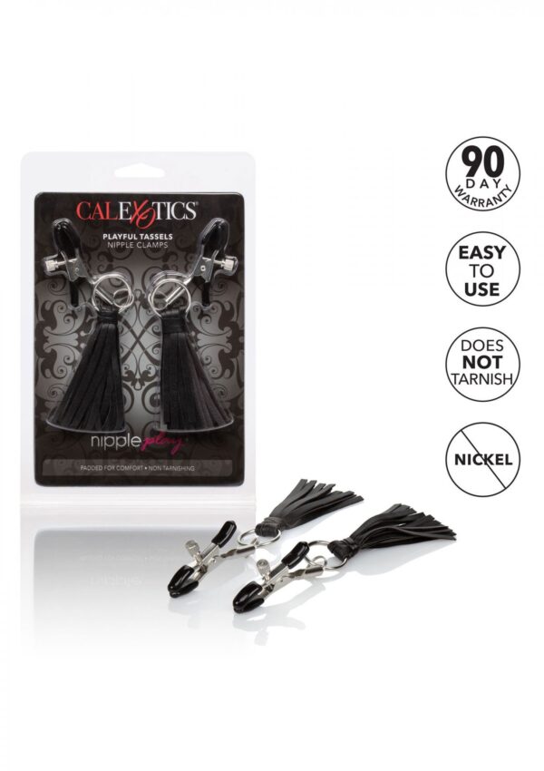 Playful Tassels Nipple Clamps Black - obrazek 5