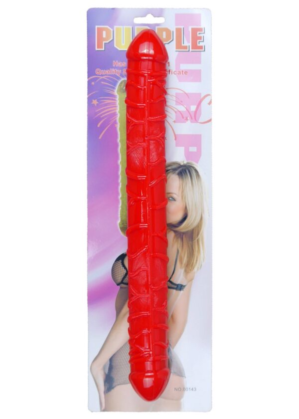 Dildo Flexible Double Dong   Red - obrazek 5