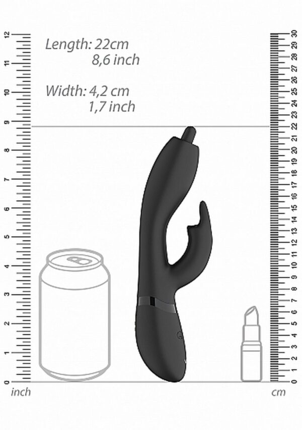 Nilo   Pinpoint Rotating G spot Rabbit   Black - obrazek 5