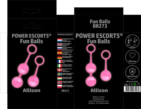 Kulki Funballs Allison Duo Kegel Balls Slicone Pink - obrazek 5