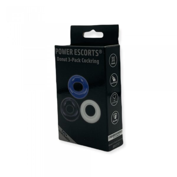 Ring Donut Cockring 3 Pack 3 colors blue/clear/black - obrazek 5
