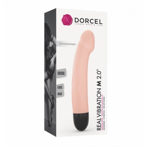 REAL VIBRATION M FLESH 2.0   RECHARGEABLE - obrazek 5
