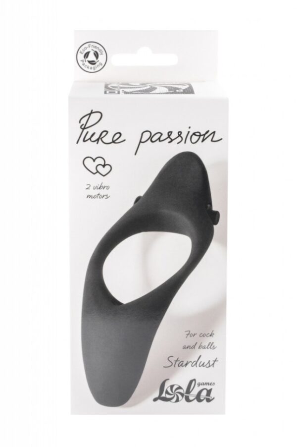 Pierścień Erection Vibroring Pure Passion Stardust Black - obrazek 5