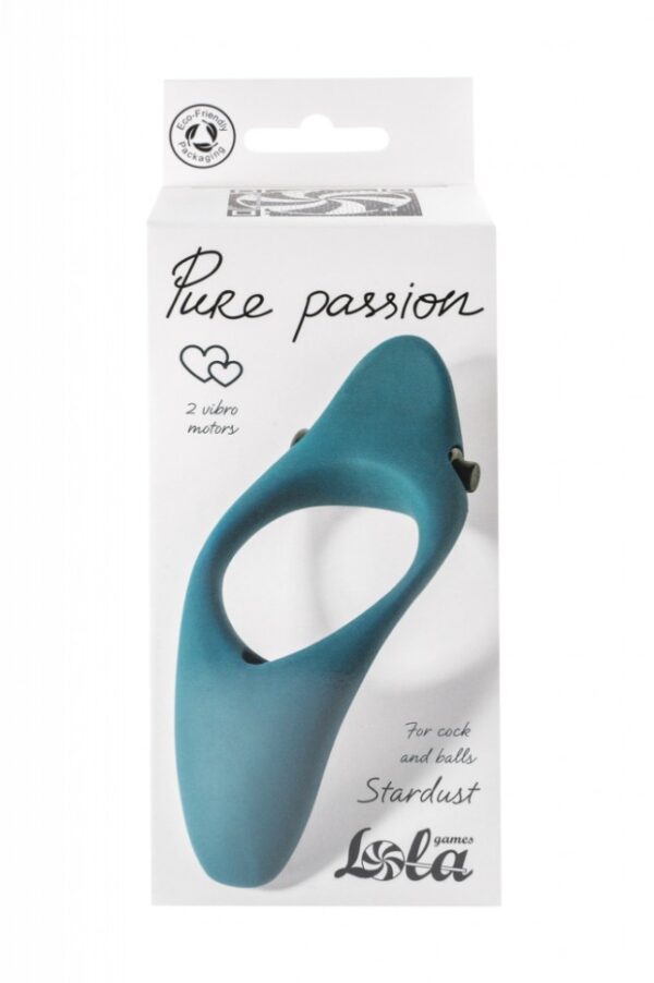 Pierścień Erection Vibroring Pure Passion Stardust Green - obrazek 5