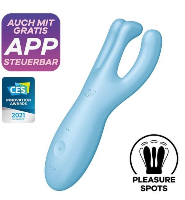 Wibrator Threesome 4 Connect App (Blue) - obrazek 5