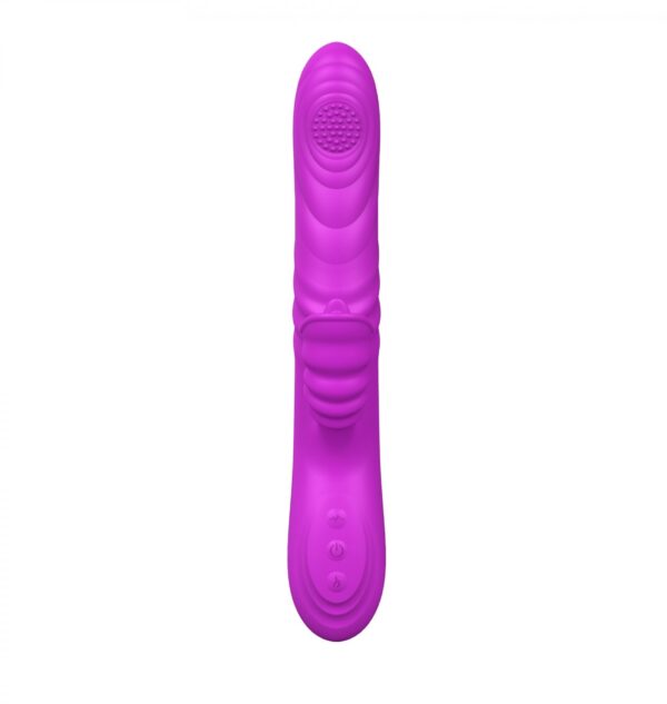 Wibrator Angelia, USB 3 functions of thrusting / 20 vibrations Purple - obrazek 5