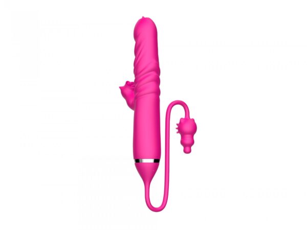 Tongue licking Triple Stimulation Thrusting Vibrator - obrazek 5