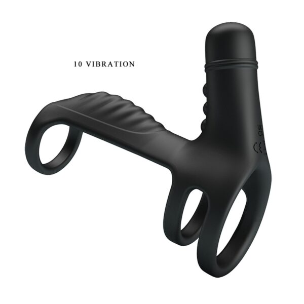 PRETTY LOVE  VIBRATINGPENIS SLING, 10 vibration functions - obrazek 5