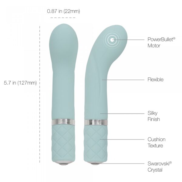 Pillow Talk   Racy Mini Massager Teal - obrazek 5
