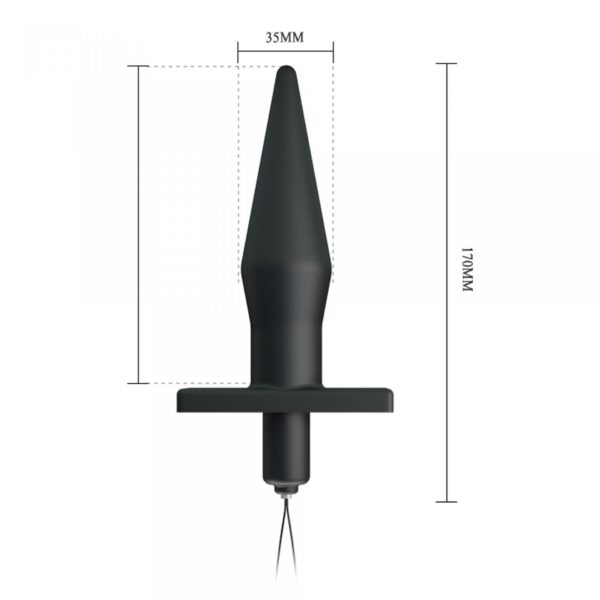 BAILE   BUTT PLUG, 20 vibration functions Wireless remote control - obrazek 5