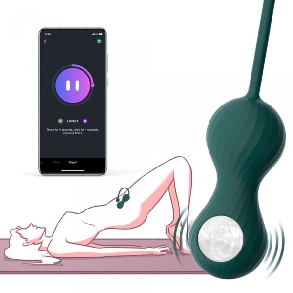 Magic Motion   Crystal Duo Smart Kegel Vibrator with Weight Set - obrazek 5