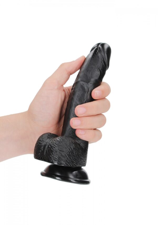 Curved Realistic Dildo  Balls  Suction Cup   7/ 18 cm - obrazek 5