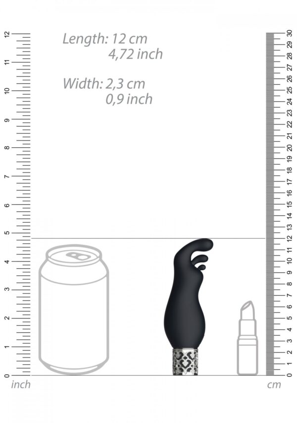 Exquisite   Rechargeable Silicone Bullet   Black - obrazek 5