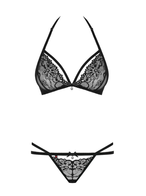 Bielizna 838 SET 1 komplet 2 częściowy czarny  S/M - obrazek 5