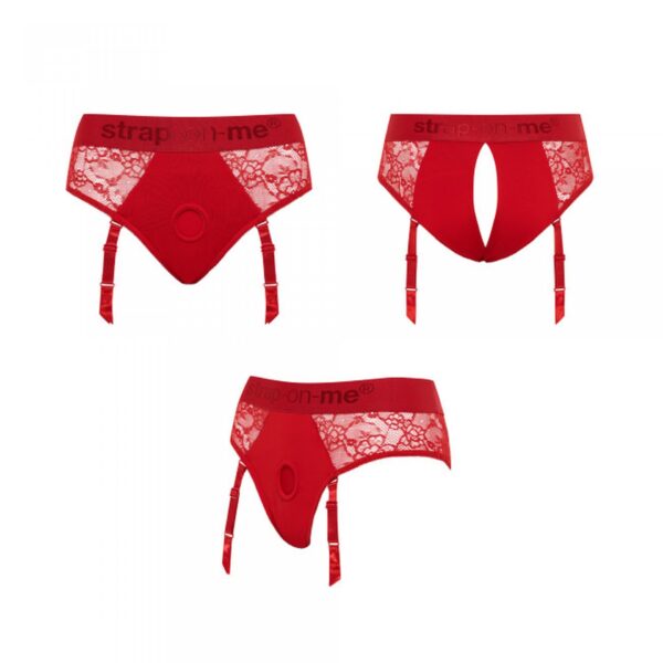 HARNESS LINGERIE DIVA   S   RED - obrazek 5