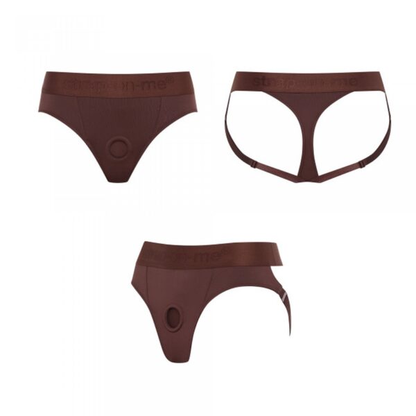 HARNESS LINGERIE HEROINE   S   CHOCOLATE - obrazek 5
