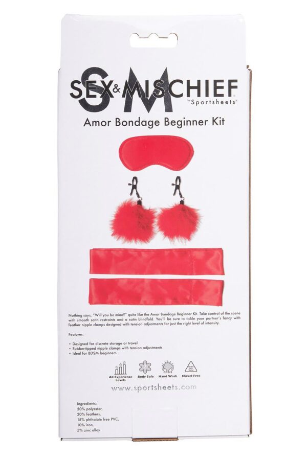 SPORTSHEETS SM AMOR BONDAGE BEGINNER KIT - obrazek 5
