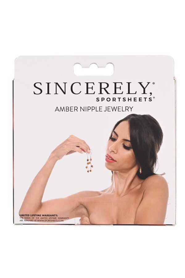 SPORTSHEETS AMBER NIPPLE JEWELRY - obrazek 5