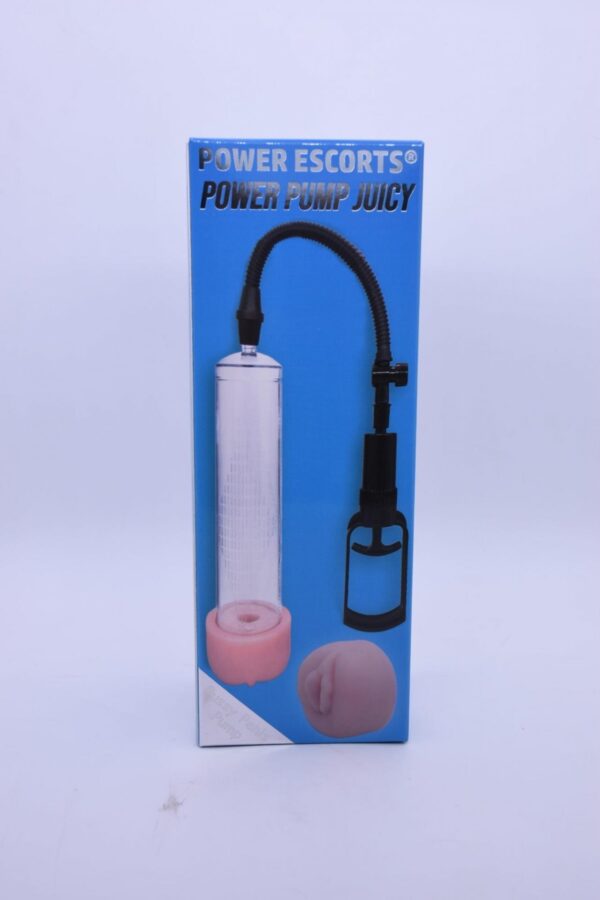 Power Escorts –Power Pump Juicy – Penis Pump – With Improved Exchangeable Pussy – Black/Transparant - obrazek 5