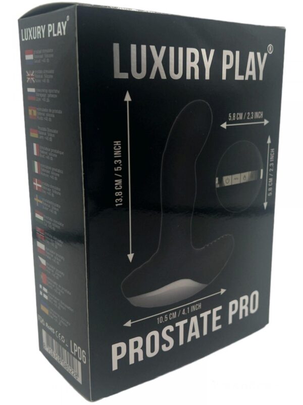 Luxury Play Prostate Stimulator – Silicone Usb Massager – 7 Function – Pulsator – Heating – Black - obrazek 5