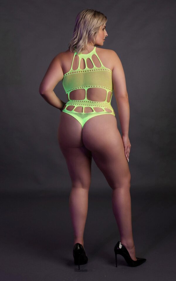 Body with Grecian Neckline   Neon Green   XL/XXXXL - obrazek 5