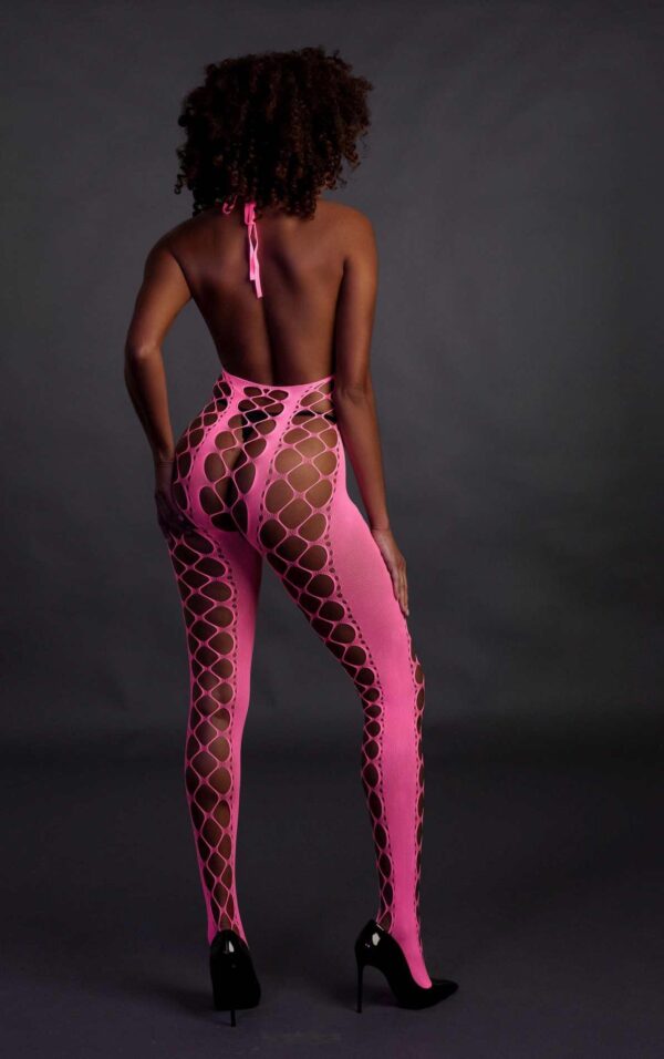 Bodystocking with Halterneck   Pink   XS/XL - obrazek 5