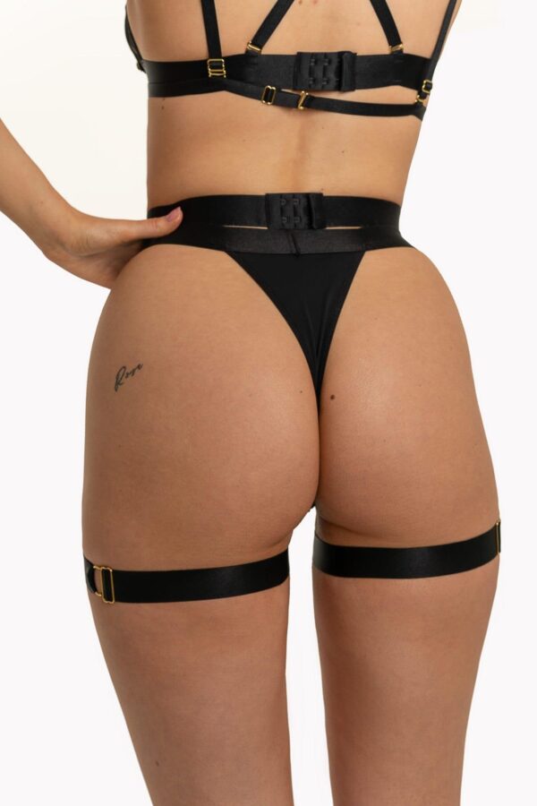 MAURA SET BLACK BRA+THONG XXL/XXXL - obrazek 5