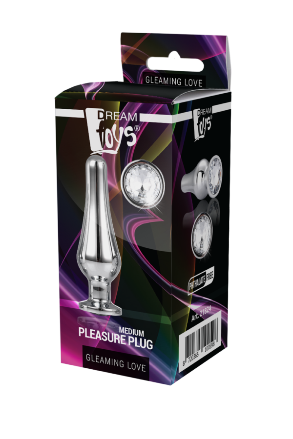 GLEAMING LOVE SILVER PLEASURE PLUG M - obrazek 5