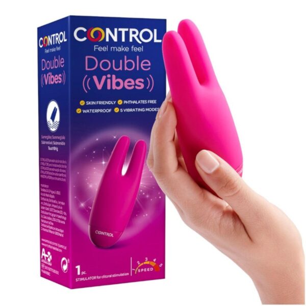 Control Double Vibes   masażer króliczek - obrazek 5