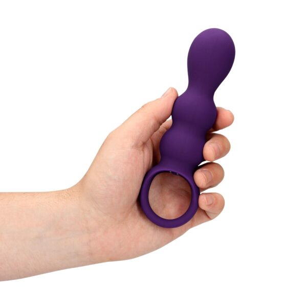 Teardrop Shaped Anal Vibrator   Clear Purple - obrazek 5
