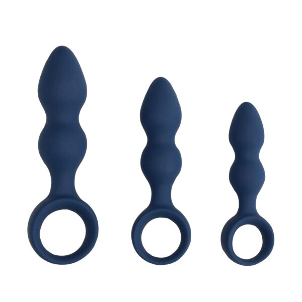 Teardrop Shaped Anal Plug   Large   Baltic Blue - obrazek 5