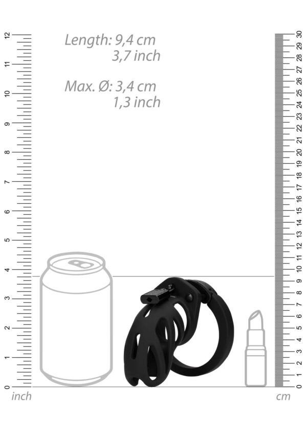 Model 24   Chastity Cage   3.5 / 9 cm   Black - obrazek 5