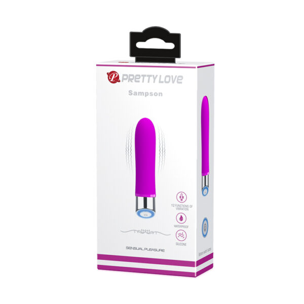 PRETTY LOVE   SAMPSON Purple 12 function vibrations - obrazek 5