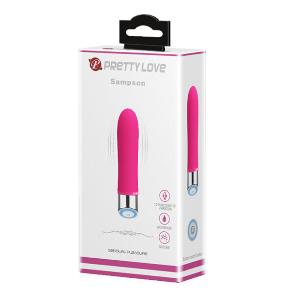 PRETTY LOVE   SAMPSON Pink 12 function vibrations - obrazek 5