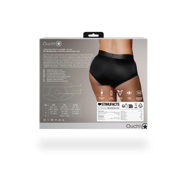 Vibrating Strap on Brief   XL/XXL - obrazek 5