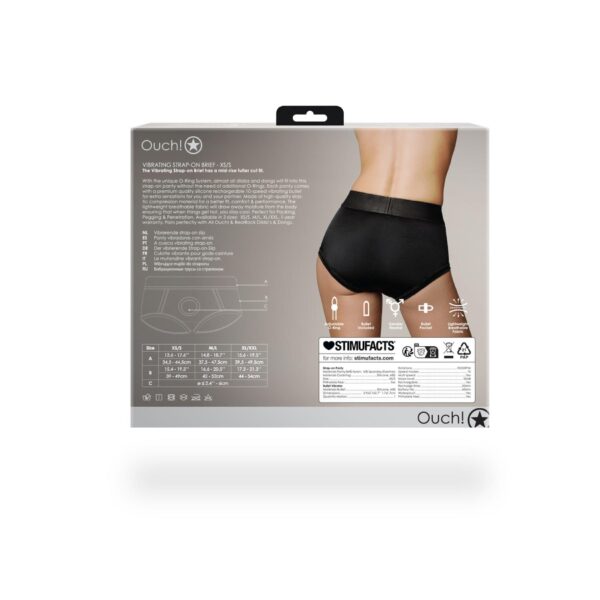 Vibrating Strap on Brief   XS/S - obrazek 5