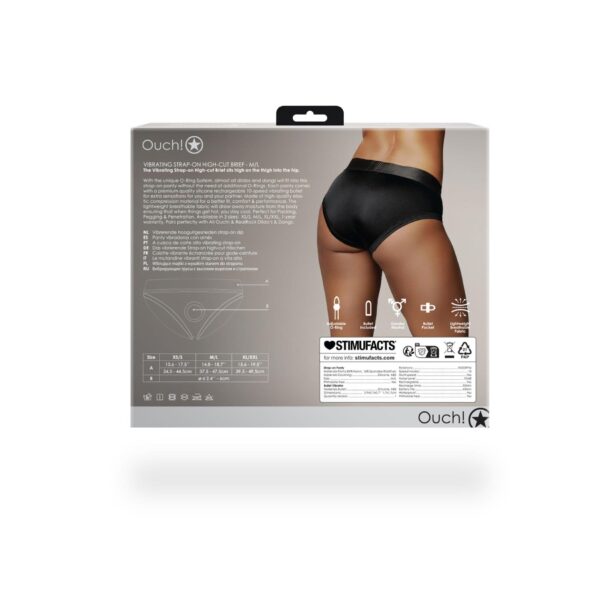 Vibrating Strap on High cut Brief   M/L - obrazek 5