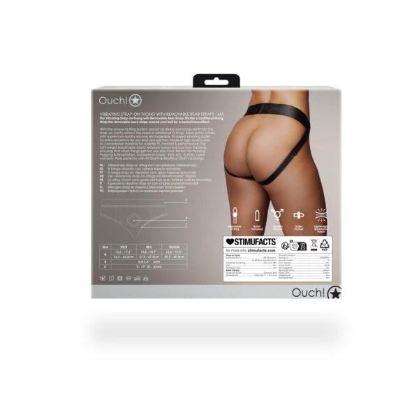 Vibrating Strap on Thong with Removable Rear Straps   M/L - obrazek 5