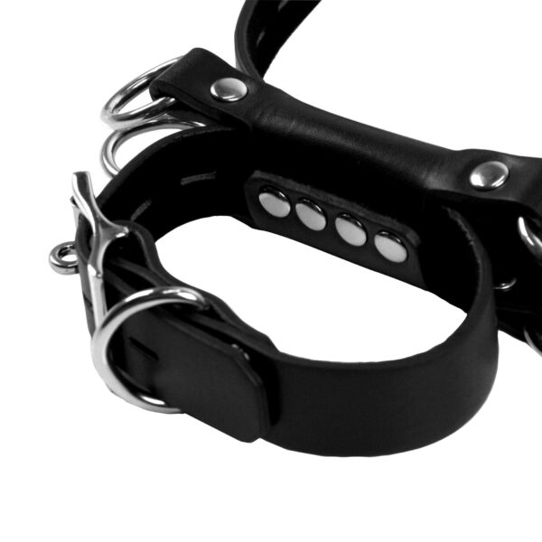 Kneeling Thigh Cuff Set   Black - obrazek 5