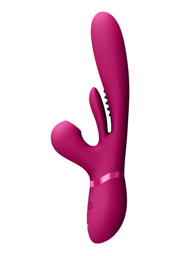 Kura   Thrusting G Spot Vibrator with Flapping Tongue and Pulse Wave Stimulator - obrazek 5