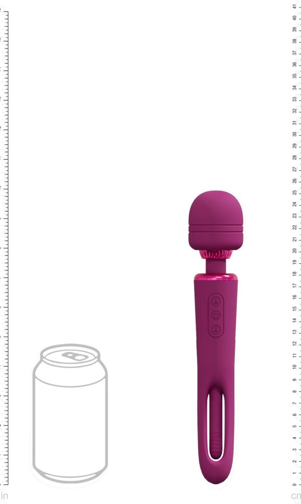 VIVE   Kiku   Rechargeable Double Ended Wand with Innovative G Spot Flapping Stimulator   Pink - obrazek 5