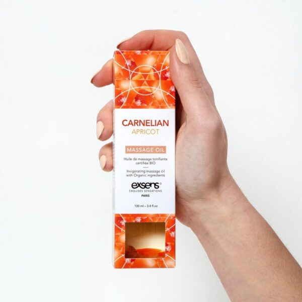 CARNELIAN APRICOT Organic Massage Oil with stones 100 ml - obrazek 5